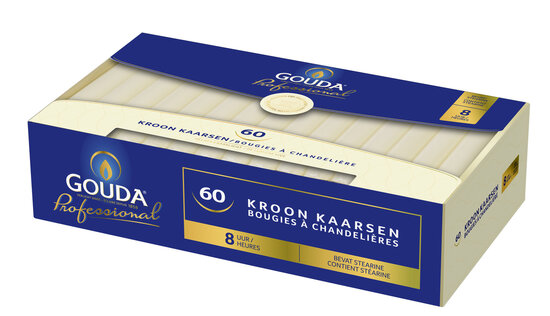 Gouda Kroonkaarsen 200/24 Ivoor 