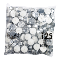 Theelichten 6 branduren - 125 stuks